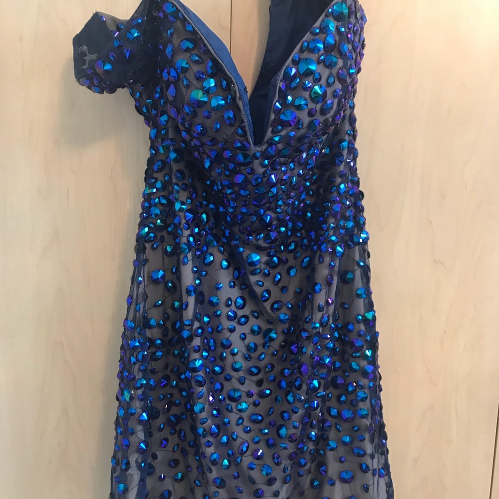 Sherri hill off the shoulder cocktail dress